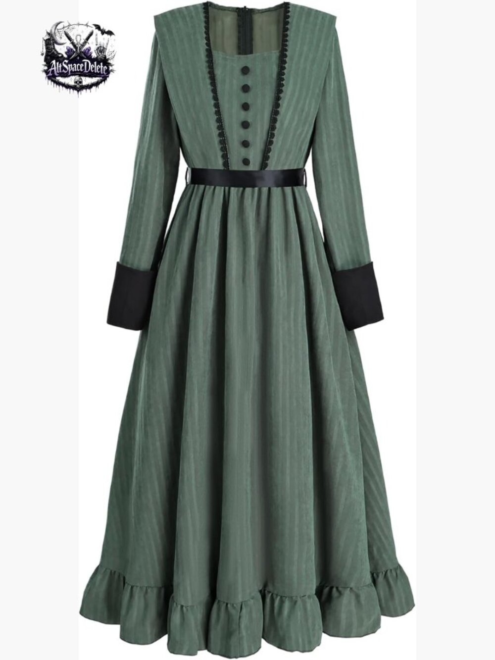 Victorian Edwardian Renaissance Costume Long Sleeve Maxi Dress